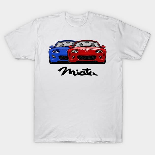 MX5 Miata NC Duo T-Shirt by Woreth